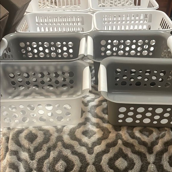 Essentials Black and White Storage Baskets set of 11 - Picture 5 of 5